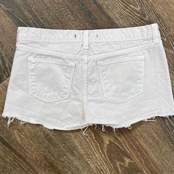 J Brand Womens Shorts 27 x 2.5 Pink Cut Off Distressed Raw Hem Mid Rise Frayed - Picture 3 of 8